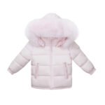 Pink puffer jacket