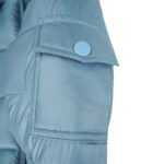 Baby Puffer Jacket with Oversized detachable Faux Fur Hood-Mountain Spring Blue - Image 8