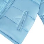 Baby Puffer Jacket with Oversized detachable Faux Fur Hood-Airy Blue - Image 10