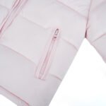 Baby Puffer Jacket with Oversized detachable Faux Fur Hood-Baby Pink - Image 9