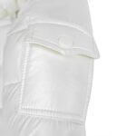 Baby Puffer Jacket with Oversized detachable Faux Fur Hood-Cream - Image 8