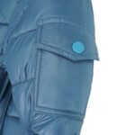 Baby Puffer Jacket with Oversized detachable Faux Fur Hood-Navy Blue - Image 7