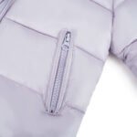 Baby Puffer Jacket with Oversized detachable Faux Fur Hood-Pastel Lilac - Image 6