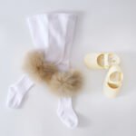 EvaBella Signature Ribbed Tights with Detachable Fur Trim– EB-9501-IrishCream - Image 8