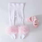EvaBella Winter Ribbed Tights with Detachable Fur Trim– EB-9501-BabyPink - Image 11