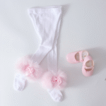 EvaBella Winter Ribbed Tights with Detachable Fur Trim– EB-9501-BabyPink