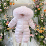 EvaBella Signature Winter Snowsuit with Detachable Skirt-EB-9802–BabyPink - Image 3