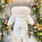 EvaBella Signature Unisex Winter Snowsuit-EB-9802-Cream - Image 4
