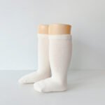 EvaBella Cream Classic Unisex Knee-High Socks Plain Knit - OEKO-TEX® Standard 100 Certified-EB-9502 Cream - Image 4