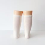 EvaBella Cream Classic Unisex Knee-High Socks Plain Knit - OEKO-TEX® Standard 100 Certified-EB-9502 Cream - Image 3