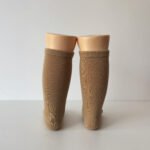 EvaBella Irish Cream Classic Unisex Knee-High Socks Plain Knit - OEKO-TEX® Standard 100 Certified-EB-9502 Irish Cream - Image 3