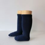 EvaBella Navy Classic Unisex Knee-High Socks Plain Knit - OEKO-TEX® Standard 100 Certified-EB-9502 NavyBlue - Image 4