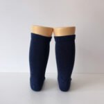 EvaBella Navy Classic Unisex Knee-High Socks Plain Knit - OEKO-TEX® Standard 100 Certified-EB-9502 NavyBlue - Image 3