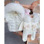 Pre-Order | Limited Stock | EvaBella Signature Faux Padded Gile| EB-9709 | Cream - Image 4