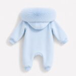 Pre-Order | Limited Stock | EvaBella Signature Faux Furhood All-In-One| EB-C-01 | Baby Blue - Image 2