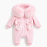 Pre-Order | Limited Stock | EvaBella Signature Faux Furhood All-In-One| EB-C-01 | Baby Pink