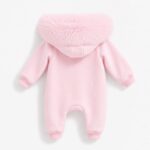 Pre-Order | Limited Stock | EvaBella Signature Faux Furhood All-In-One| EB-C-01 | Baby Pink - Image 2