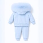Pre-Order | Limited Stock | Signature Faux Furhood Double Bow Two-Piece Set | EB-C-02 | Baby Blue - Image 2
