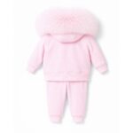 Pre-Order | Limited Stock | Signature Faux Furhood Double Bow Two-Piece Set | EB-C-02 | Baby Pink - Image 2