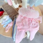 Pre-Order | Limited Stock | Signature Faux Furhood Double Bow Two-Piece Set | EB-C-02 | Baby Pink - Image 3