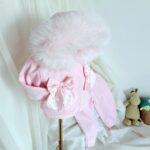 Pre-Order | Limited Stock | Signature Faux Furhood Double Bow Two-Piece Set | EB-C-02 | Baby Pink - Image 7
