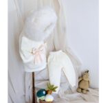 Pre-Order | Limited Stock | Signature Faux Furhood Double Bow Two-Piece Set | EB-C-02 | Cream - Image 5