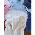 Pre-Order | Limited Stock | Signature Faux Furhood Double Bow Two-Piece Set | EB-C-02 | Cream - Image 7