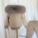 Pre-Order | Limited Stock | Signature Faux Furhood Double Bow Two-Piece Set | EB-C-03| Irish Cream - Image 5