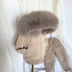 Pre-Order | Limited Stock | Signature Faux Furhood Double Bow Two-Piece Set | EB-C-03| Irish Cream - Image 8