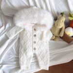 Pre-Order | Limited Stock | EvaBella Signature Faux Fur Knitted Pramsuit | EB-KW-01 | Cream - Image 2