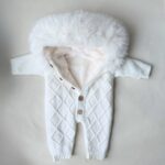 Pre-Order | Limited Stock | EvaBella Signature Faux Fur Knitted Pramsuit | EB-KW-01 | Cream - Image 6