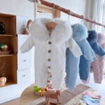 Pre-Order | Limited Stock | EvaBella Signature Faux Fur Knitted Pramsuit | EB-KW-01 | Cream - Image 7