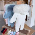 Pre-Order | Limited Stock | EvaBella Signature Faux Fur Knitted Pramsuit | EB-KW-01 | Cream - Image 8