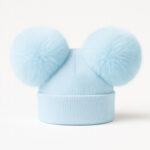 EvaBella Signature Snowsuit & Double Pom-Pom Hat Set|EB-9803SET|Baby Blue - Image 5