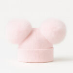 EvaBella Signature Snowsuit & Double Pom-Pom Hat Set |EB-9803SET | Baby Pink - Image 5